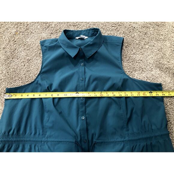 Athleta Levitate Poplin Tank Women's Size 3X Teal - Picture 12 of 15
